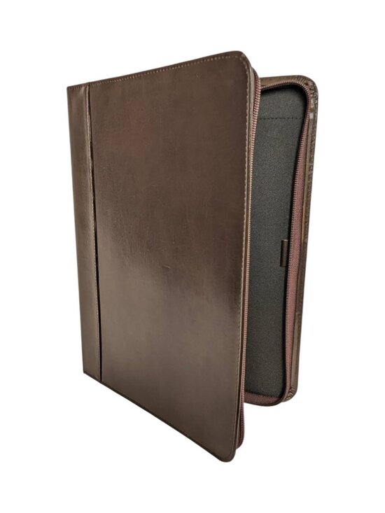 DAY-TIMER Other - Vintage Brown Leather A4 Portfolio - DAY-TIMER Zippered File Case